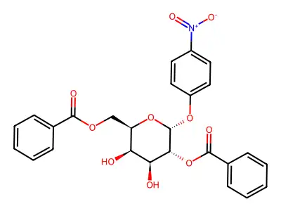 4-Nitrophenyl 2,6-di-O-benzoyl-a-D-galactopyranoside structure