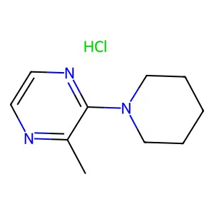 Pyrazine, 2-methyl-3-piperidino-, monohydrochloride structure