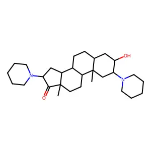 3beta-Hydroxy-2beta,16beta-dipiperidino-5-alpha-androstan-17-one structure