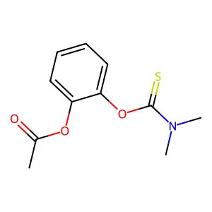 2-[(Dimethylcarbamothioyl)oxy]phenyl acetate structure