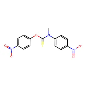 O-(4-Nitrophenyl) methyl(4-nitrophenyl)carbamothioate structure