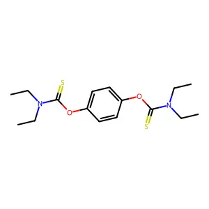 O-[4-(diethylcarbamothioyloxy)phenyl] N,N-diethylcarbamothioate structure