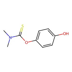 O-(4-hydroxyphenyl) dimethylcarbamothioate structure