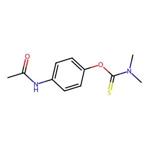 O-(4-Acetamidophenyl) dimethylcarbamothioate structure