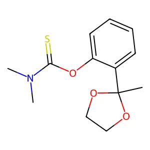 O-[2-(2-methyl-1,3-dioxolan-2-yl)phenyl] N,N-dimethylcarbamothioate structure
