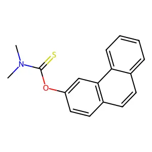 O-phenanthren-3-yl N,N-dimethylcarbamothioate structure