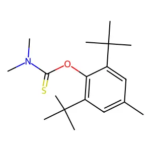 O-(2,6-Di-tert-butyl-4-methylphenyl) dimethylcarbamothioate structure