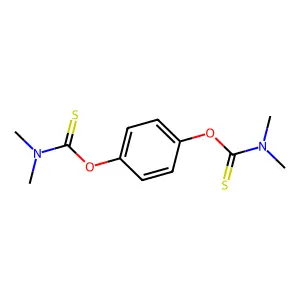O-[4-(dimethylcarbamothioyloxy)phenyl] N,N-dimethylcarbamothioate structure