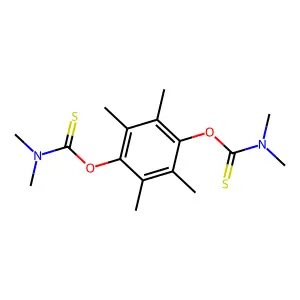 O-[4-(dimethylcarbamothioyloxy)-2,3,5,6-tetramethylphenyl] N,N-dimethylcarbamothioate structure