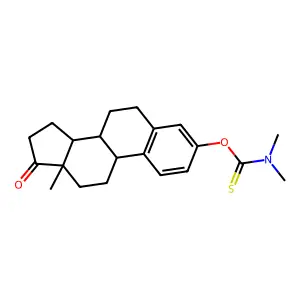 O-[17-oxoestra-1,3,5(10)-trien-3-yl] dimethylcarbamothioate structure