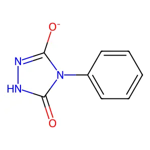 1,2,4-Triazolidine-3,5-dione, 4-phenyl-, ion(1-) structure