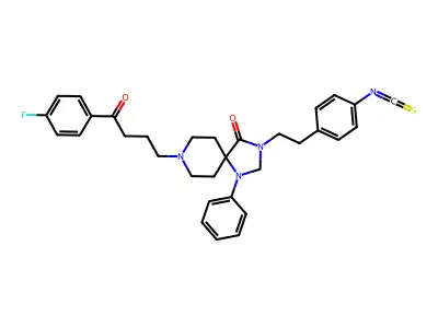 N-(4-isothiocyanatophenethyl)spiperone structure