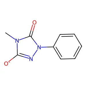 1,2,4-Triazolidine-3,5-dione, 4-methyl-1-phenyl-, ion(1-) structure