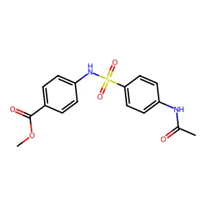Methyl 4-({[4-(acetylamino)phenyl]sulfonyl}amino)benzoate structure
