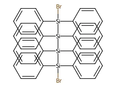 1,4-Dibromo-1,1,2,2,3,3,4,4-octaphenyltetrasilane structure