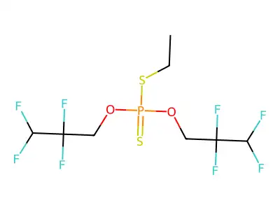 S-Ethyl O,O-bis(2,2,3,3-tetrafluoropropyl) phosphorodithioate structure