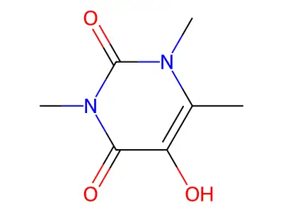 2,4(1H,3H)-Pyrimidinedione, 5-hydroxy-1,3,6-trimethyl- structure