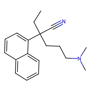 5-(Dimethylamino)-2-ethyl-2-(naphthalen-1-yl)pentanenitrile structure