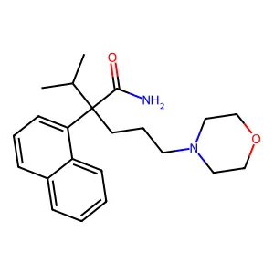 1-Naphthaleneacetamide, alpha-isopropyl-alpha-(3-morpholinopropyl)- structure