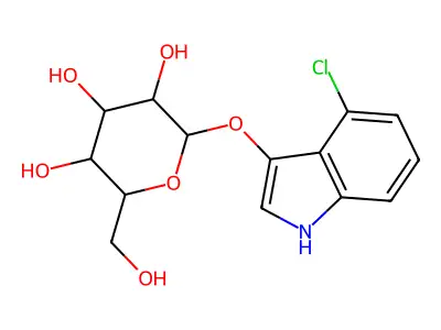 4-Chloro-3-indolyl beta-D-galactopyranoside structure