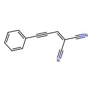 (3-苯基-2-丙炔亚基)丙二腈 structure