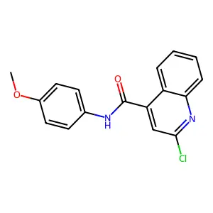 2-chloro-N-(4-methoxyphenyl)quinoline-4-carboxamide structure