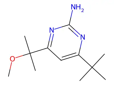 4-Tert-butyl-6-(2-methoxypropan-2-yl)pyrimidin-2-amine structure