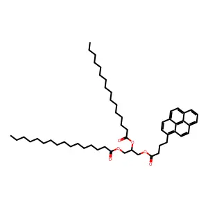 1(3)-Pyrenebutanoyl-2,3(1,2)-dipalmitoyl-sn-glycerol structure