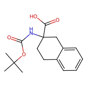 (R)-2-((tert-Butoxycarbonyl)amino)-1,2,3,4-tetrahydronaphthalene-2-carboxylic acid structure