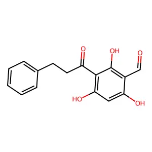 2',4',6'-Trihydroxy-3'-formyldihydrochalcone structure