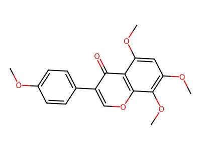 5,7,8-Trimethoxy-3-(4-methoxyphenyl)chromen-4-one structure