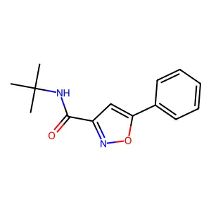 N-(tert-butyl)-5-phenyl-3-isoxazolecarboxamide structure
