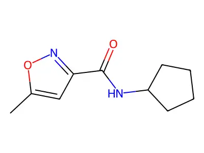 N-cyclopentyl-5-methyl-1,2-oxazole-3-carboxamide structure