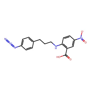 5-Nitro-2-(N-3-(4-azidophenyl)propylamino)benzoic acid structure