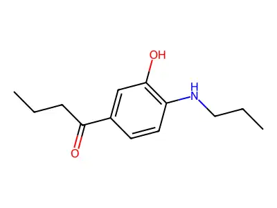 1-Butanone, 1-(3-hydroxy-4-(propylamino)phenyl)- structure