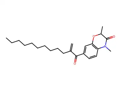 2,4-Dimethyl-7-(2-methylidenedodecanoyl)-2H-1,4-benzoxazin-3(4H)-one structure