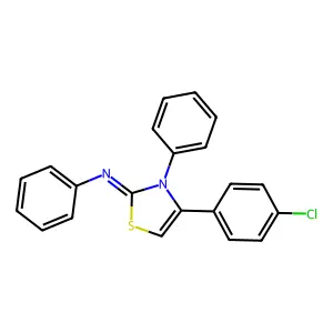 4-(4-chlorophenyl)-N,3-diphenyl-1,3-thiazol-2-imine structure