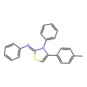 N-(4-(4-methylphenyl)-3-phenyl-1,3-thiazol-2(3H)-ylidene)-N-phenylamine structure