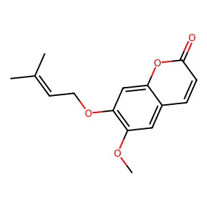 6-Methoxy-7-(3-methylbut-2-enoxy)chromen-2-one structure