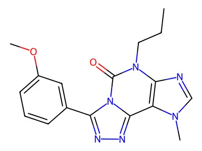 3-(3-Methoxyphenyl)-9-methyl-6-propyl-6,9-dihydro-5H-1,2,4-triazolo(3,4-i)purin-5-one structure