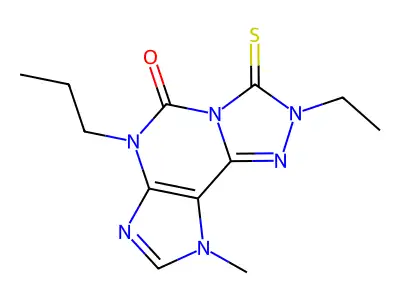 3H-1,2,4-Triazolo(3,4-i)purine-3,5(2H)-dione, 6,9-dihydro-2-ethyl-9-methyl-6-propyl- structure