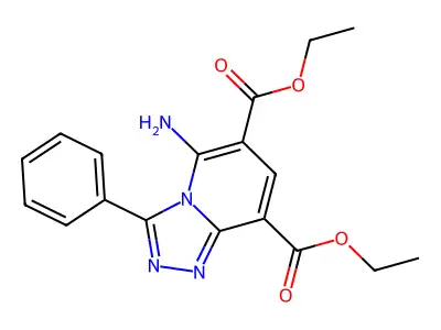 Diethyl 5-amino-3-phenyl[1,2,4]triazolo[4,3-a]pyridine-6,8-dicarboxylate structure