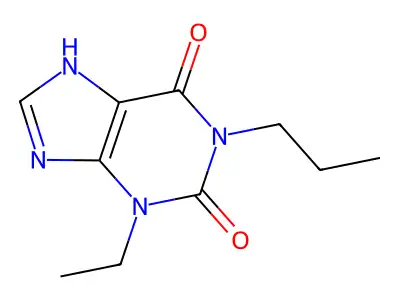 1H-Purine-2,6-dione, 3-ethyl-3,7-dihydro-1-propyl- structure