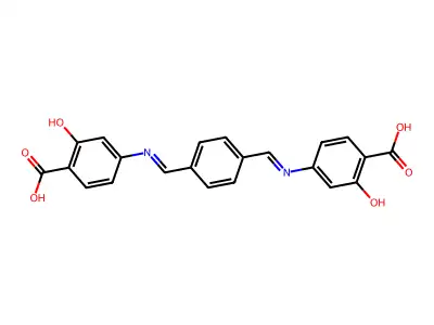 N,N'-TEREPHTHALYLIDENEBIS(4-AMINOSALICYLIC ACID) structure