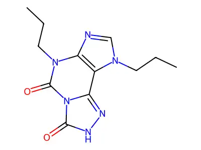 3H-1,2,4-Triazolo(3,4-i)purine-3,5(2H)-dione, 6,9-dihydro-6,9-dipropyl- structure