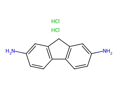9H-fluorene-2,7-diamine dihydrochloride structure