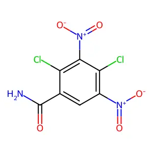 2,4-二氯-3,5-二硝基苯甲酰胺 structure