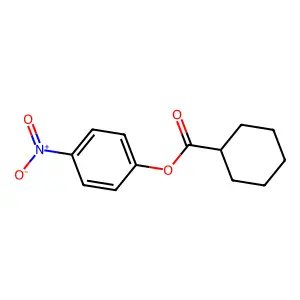 P-Nitrophenyl cyclohexanecarboxylate structure