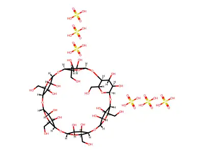 alpha-Cyclodextrin, hexakis(hydrogen sulfate) structure