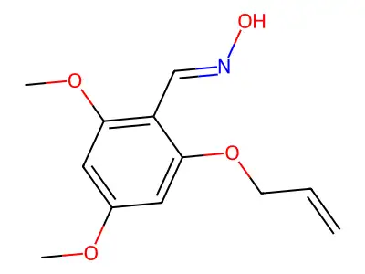 N-[(2,4-dimethoxy-6-prop-2-enoxyphenyl)methylidene]hydroxylamine structure
